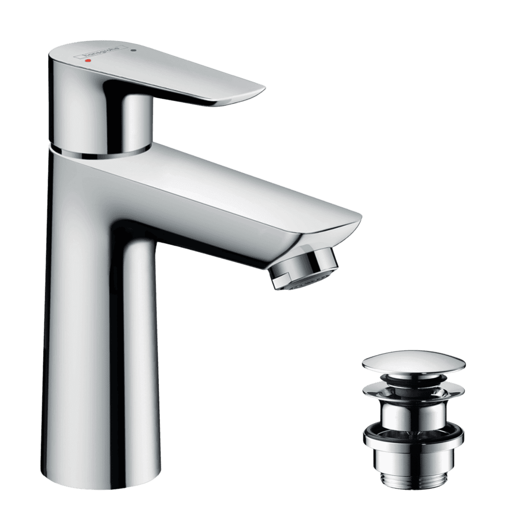 Talis E 1-grebs håndvaskarmatur 110 med push-open bundventil